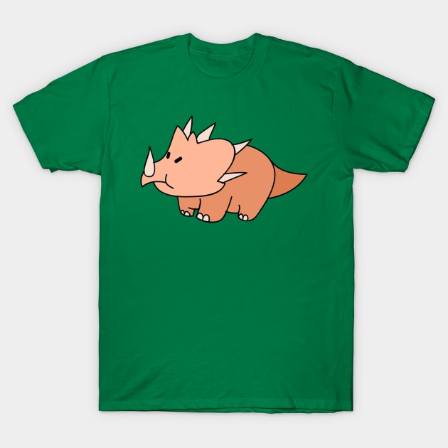 Beige Triceratops T-Shirt by saradaboru